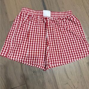 Red Gingham Women's Shorts